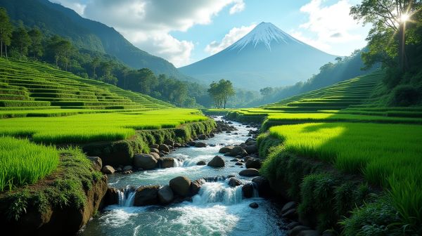 Volcans, rizières et cascades : l'Indonésie se visite à pied